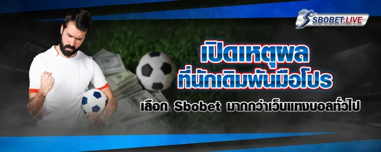 Read more about the article เปิดเหตุผลที่นักเดิมพันมือโปรเลือก Sbobet มากกว่าเว็บแทงบอลทั่วไป